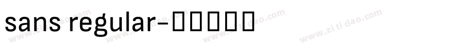 sans regular字体转换
